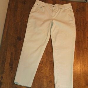 Talbot's Light Sage Green Simply Flattering Boyfriend Jeans 10